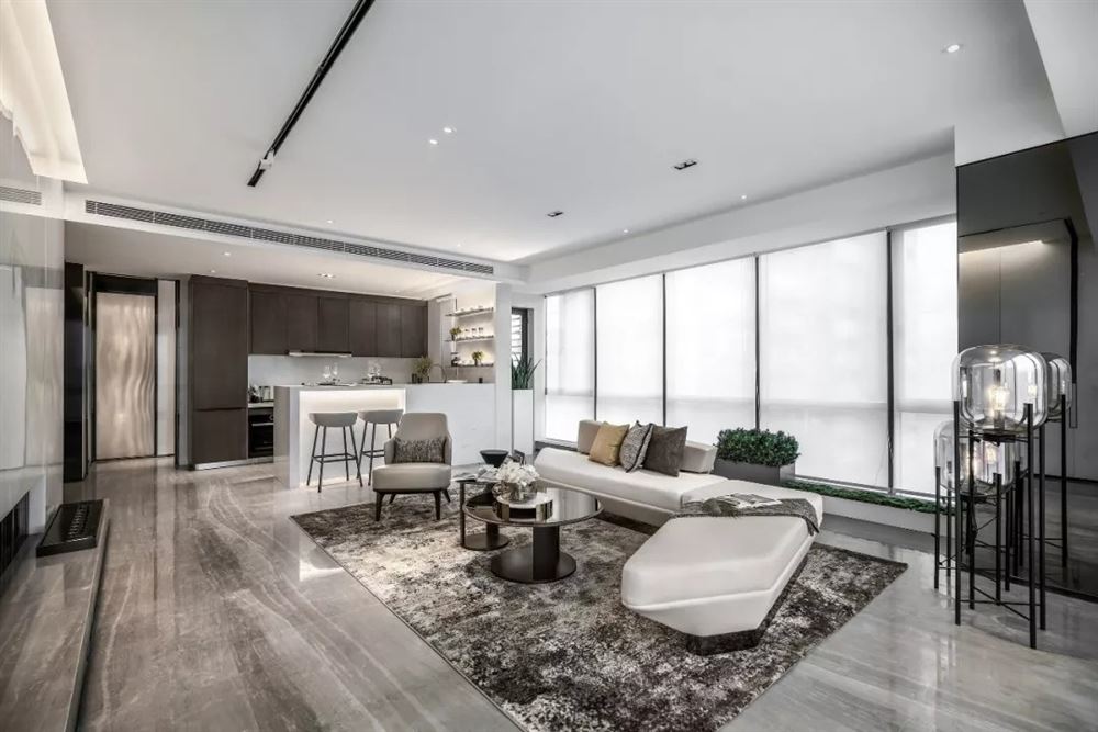 湛江市銀地東山花園輕奢風格四居室裝修案例