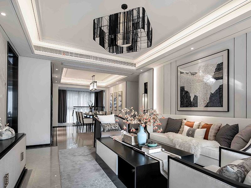 河源市堅(jiān)基美麗城輕奢風(fēng)格三居室裝修案例