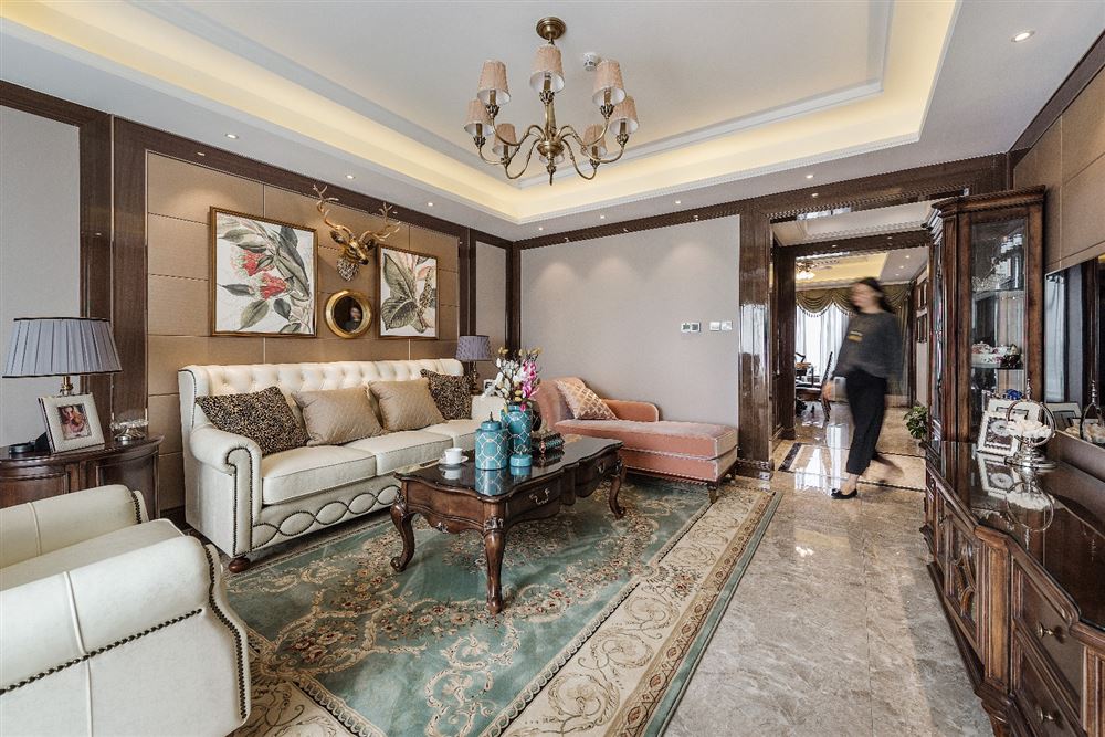 佛山市保利閱江臺美式風(fēng)格三居室裝修案例