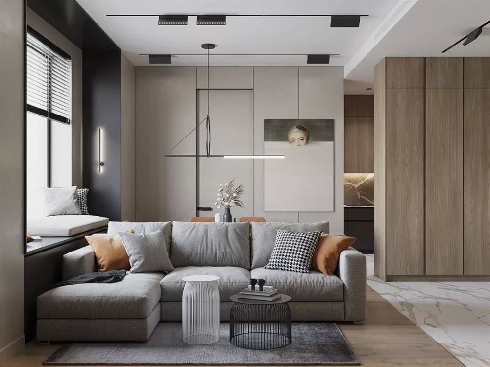 深圳市京基&middot;御景峯輕奢風(fēng)格三居室裝修案例