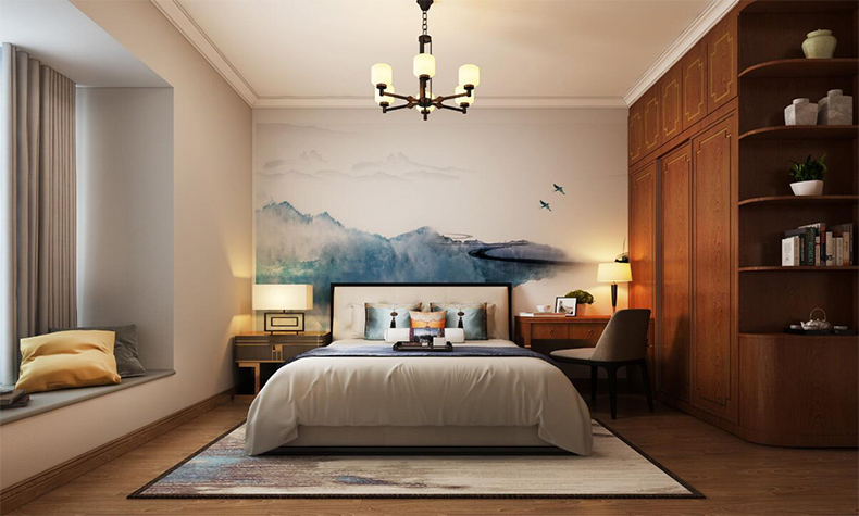 韶關(guān)市韶關(guān)世茂雅宸新中式風(fēng)格三居室裝修案例