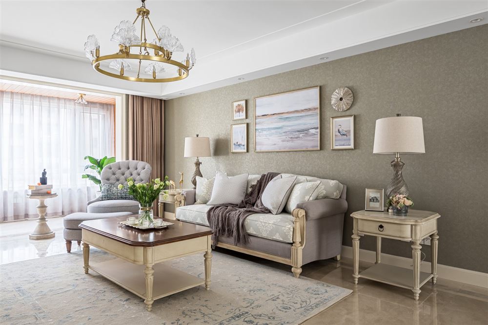 江門市萊茵華庭美式風格三居室裝修案例