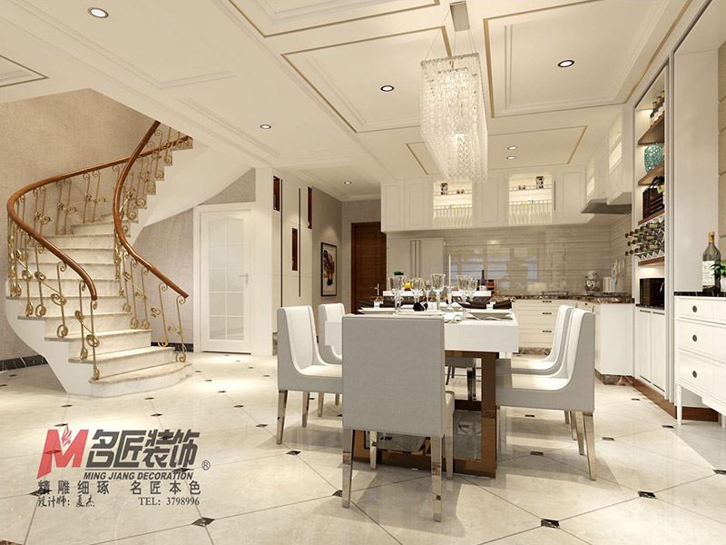 自貢市銀海&middot;金域國(guó)際一期歐式風(fēng)格別墅裝修案例