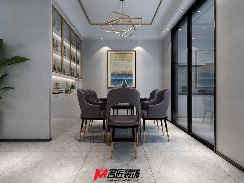 臺州市愛仕達半島名苑輕奢風(fēng)格三居室裝修案例