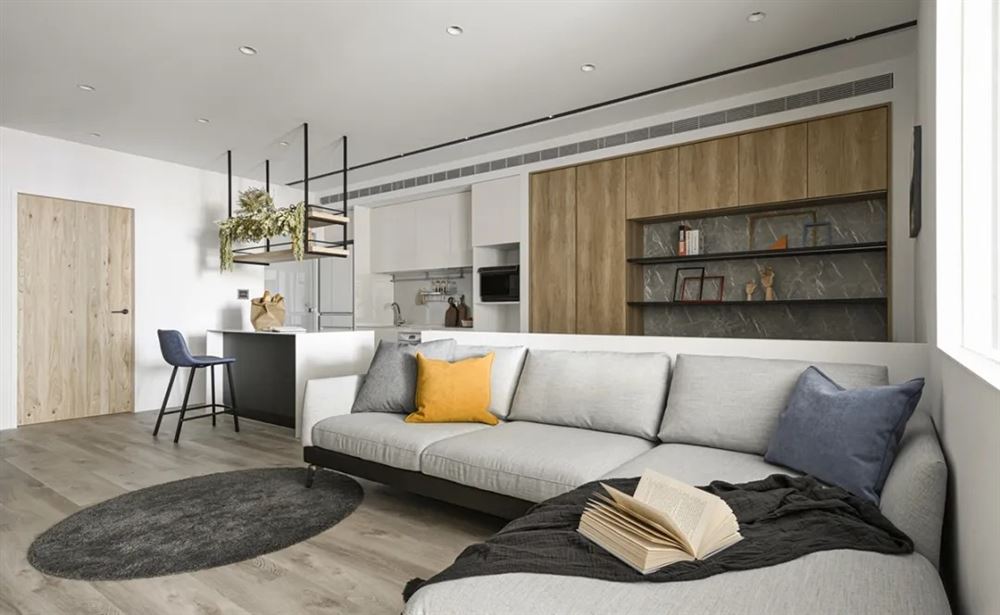 湛江市永?；▓@北歐風格三居室裝修案例