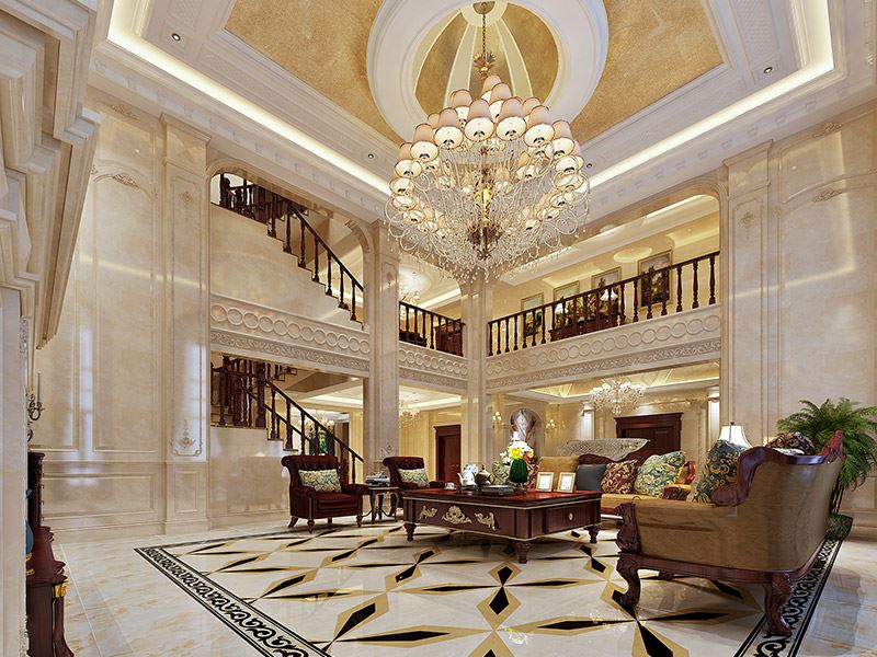 泰州市濱江新區(qū)富陽社區(qū)歐式風(fēng)格別墅裝修案例