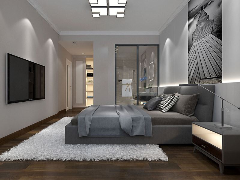 自貢市遠(yuǎn)達(dá)&middot;南湖領(lǐng)御現(xiàn)代簡(jiǎn)約風(fēng)格平層裝修案例