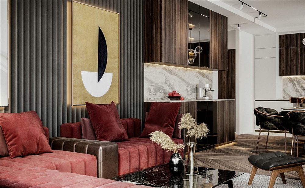 江門(mén)市東方豪苑輕奢風(fēng)格三居室裝修案例