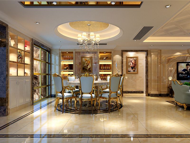 佛山市綠地熙江廣場歐式風(fēng)格四居室裝修案例