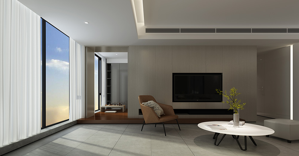 極簡風(fēng)格室內(nèi)裝修設(shè)計(jì)效果圖-悅江上品四居210平米-室內(nèi)客廳茶室裝修設(shè)計(jì)