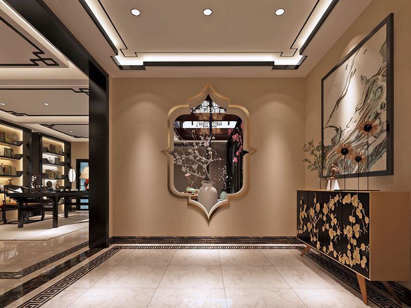 自貢市遠(yuǎn)達(dá)&middot;南湖領(lǐng)御新中式風(fēng)格別墅裝修案例