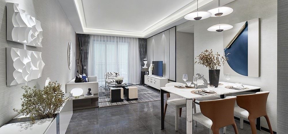 江門市名門壹號現(xiàn)代簡約風格三居室裝修案例