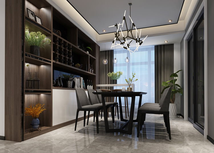 現(xiàn)代輕奢風格室內裝修設計效果圖-星星凱旋四居210平米-室內會客室裝修設計