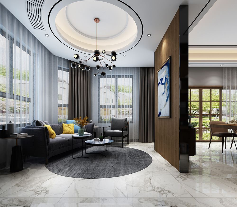 佛山市翡翠西江現(xiàn)代簡約風格別墅裝修案例