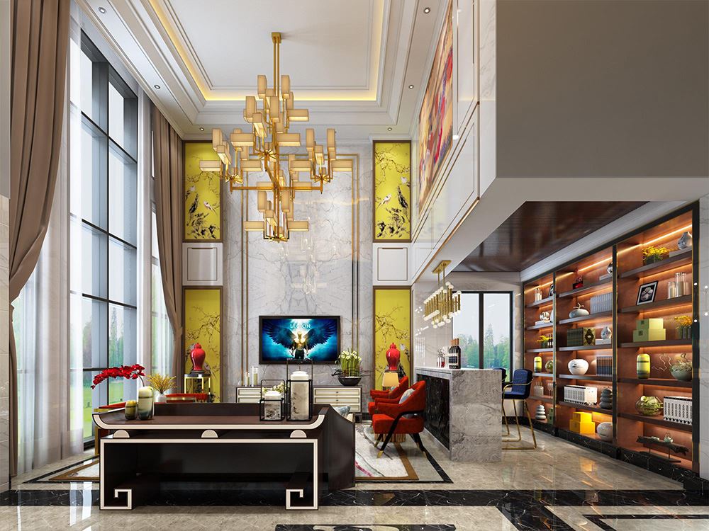 佛山市復(fù)地公園和光歐式風(fēng)格別墅裝修案例