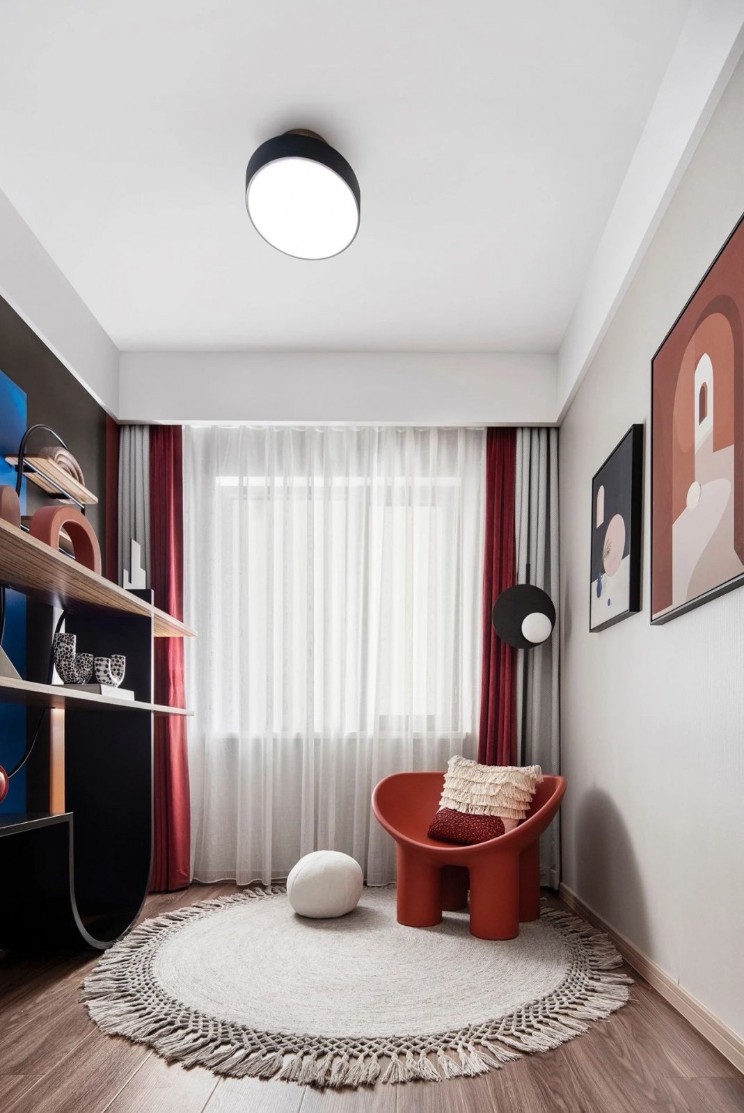 現代前衛(wèi)風格家裝設計室內裝修效果圖-次臥