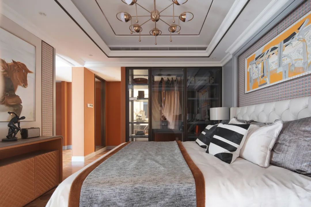 時尚輕奢風格室內(nèi)設(shè)計家裝案例-主臥