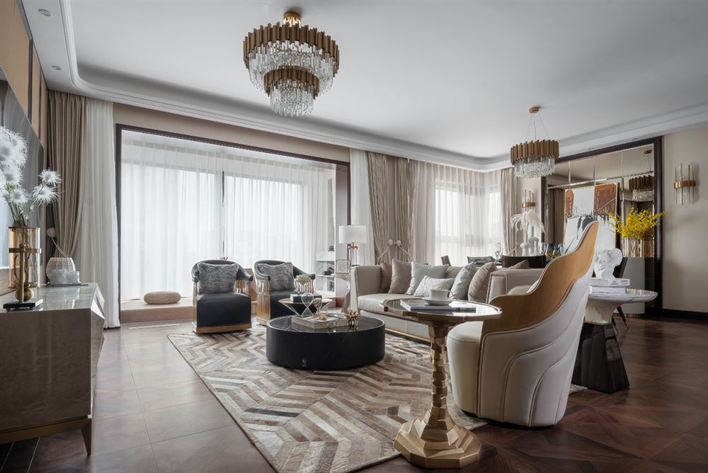 江門市幸福新村現(xiàn)代簡約風格四居室裝修案例