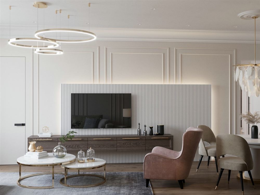 陽江市中集國際城輕奢風格三居室裝修案例