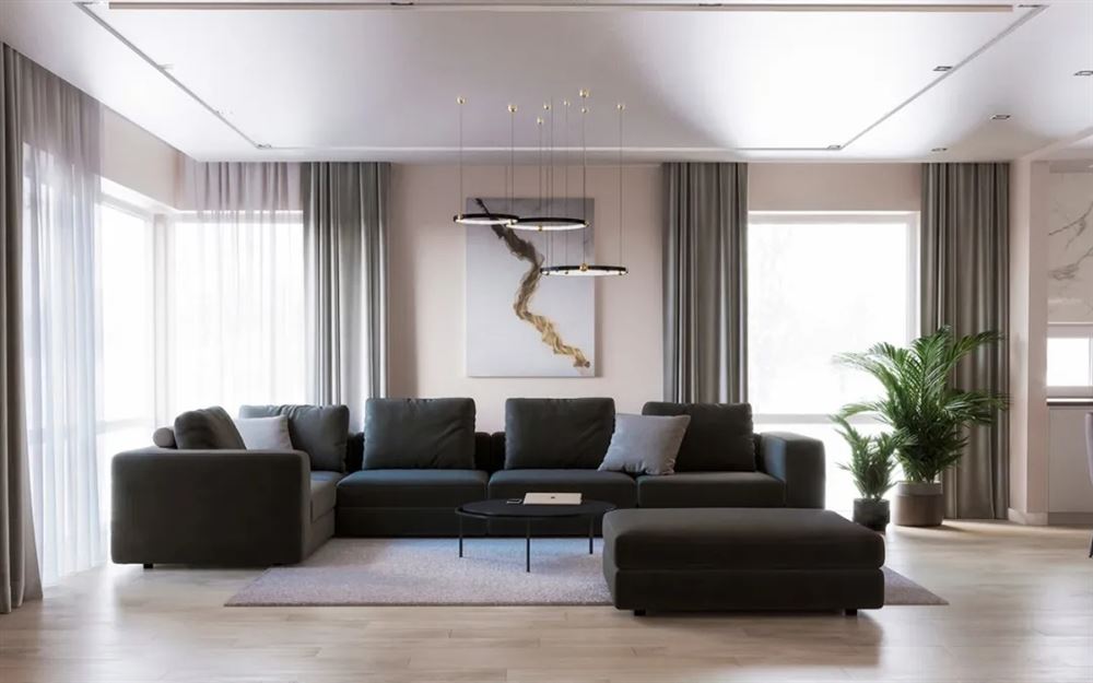 江門市長(zhǎng)福街住宅樓輕奢風(fēng)格三居室裝修案例