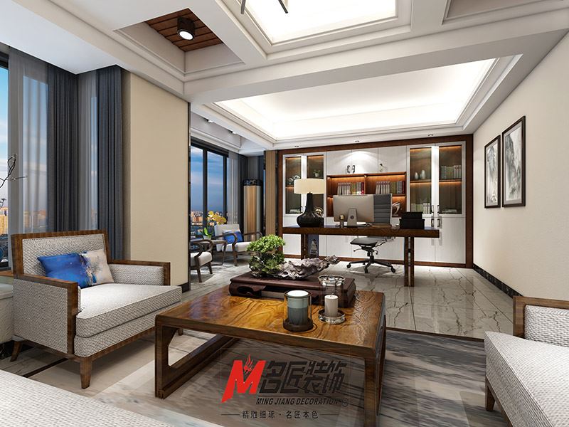 揭陽市寶豐花園現(xiàn)代風格辦公空間裝修案例