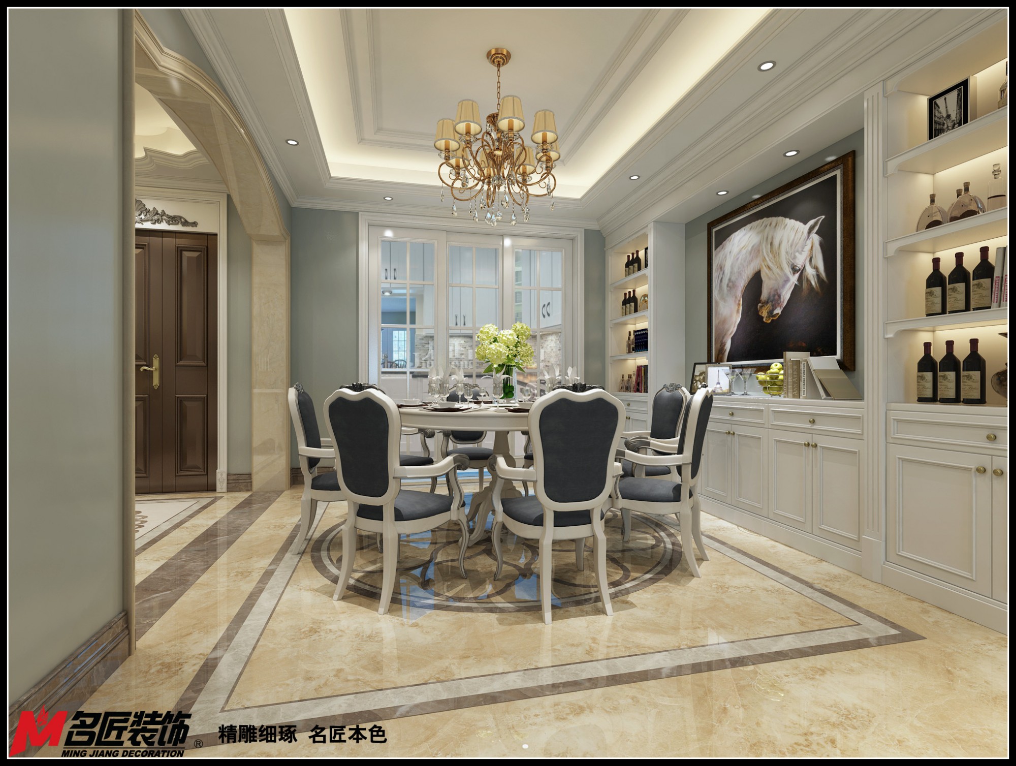 德陽市天悅灣.歐式風(fēng)格別墅裝修案例