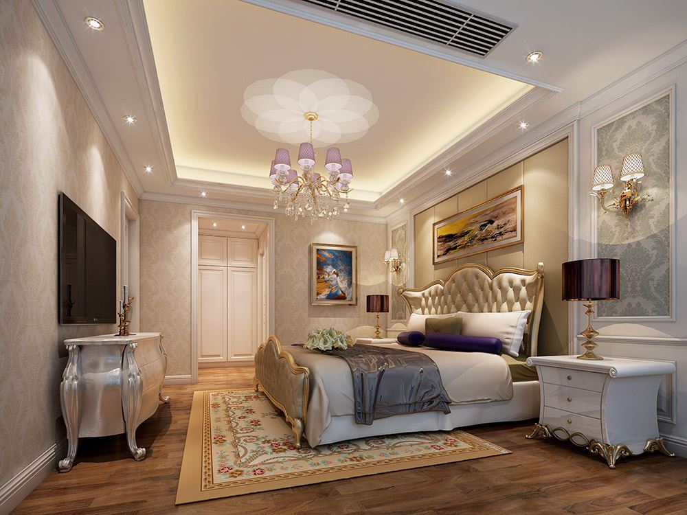 河源市龍光城歐式風(fēng)格四居室裝修案例