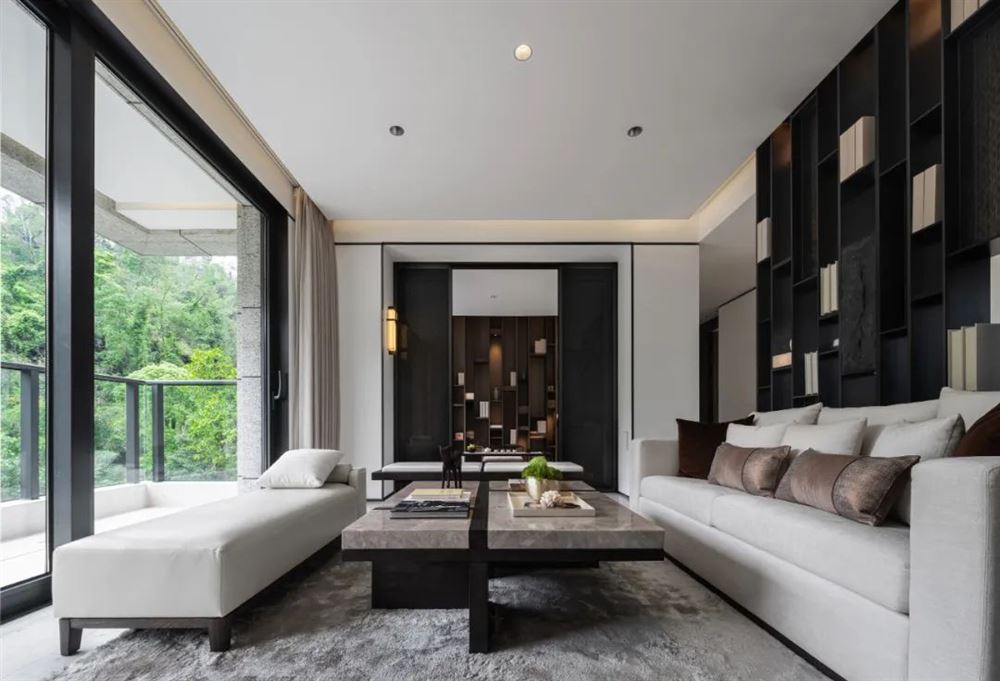 陽江市陽光馬德里新中式風(fēng)格復(fù)式裝修案例