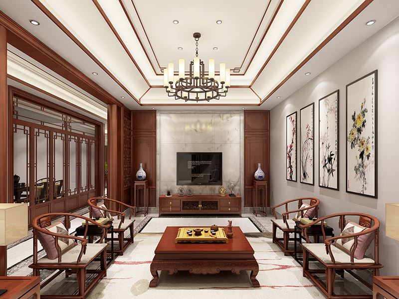 常州市御城新中式風(fēng)格別墅裝修案例