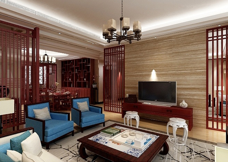佛山市建發(fā)&middot;融創(chuàng)&middot;雅居樂丨和璽新中式風格四居室裝修案例