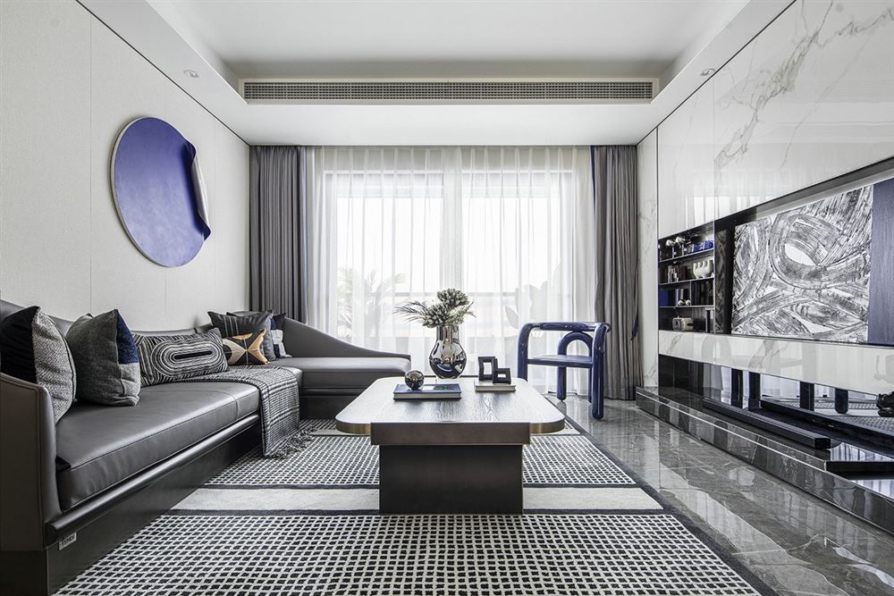 江門市陽光新城現(xiàn)代風格三居室裝修案例