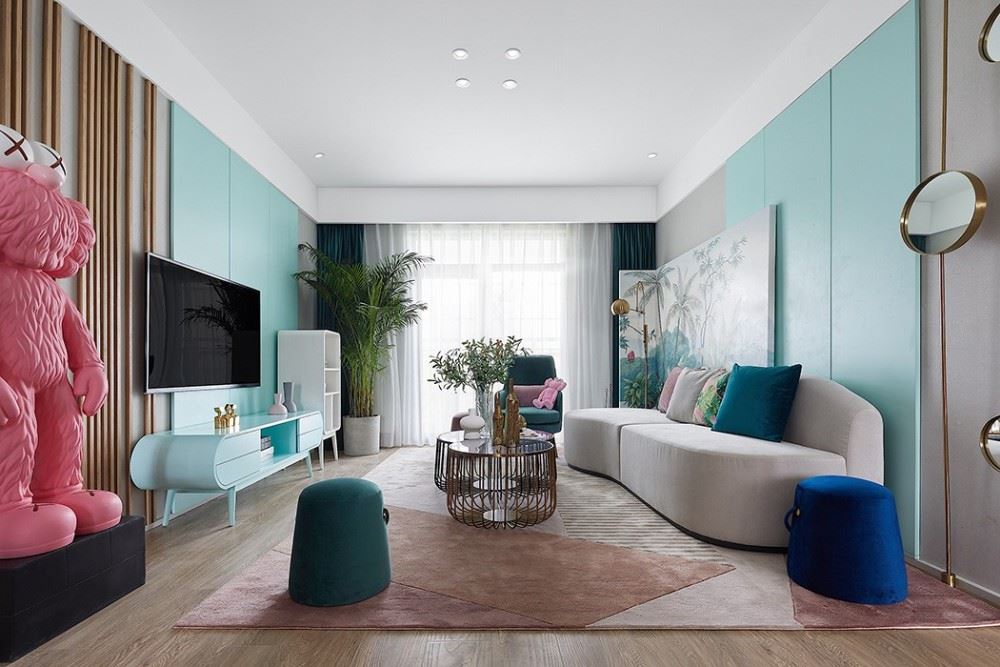 佛山市朝安金茂悅輕奢風格三居室裝修案例