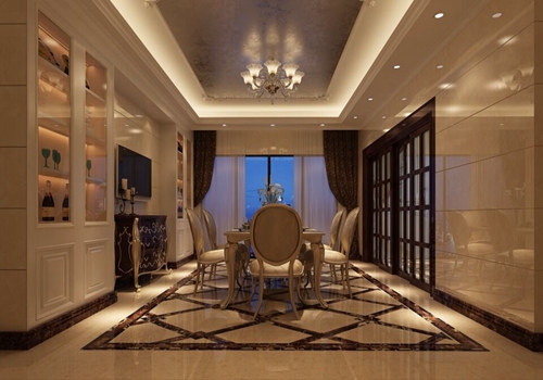 佛山市海倫堡玖悅瀾灣新中式風格四居室裝修案例