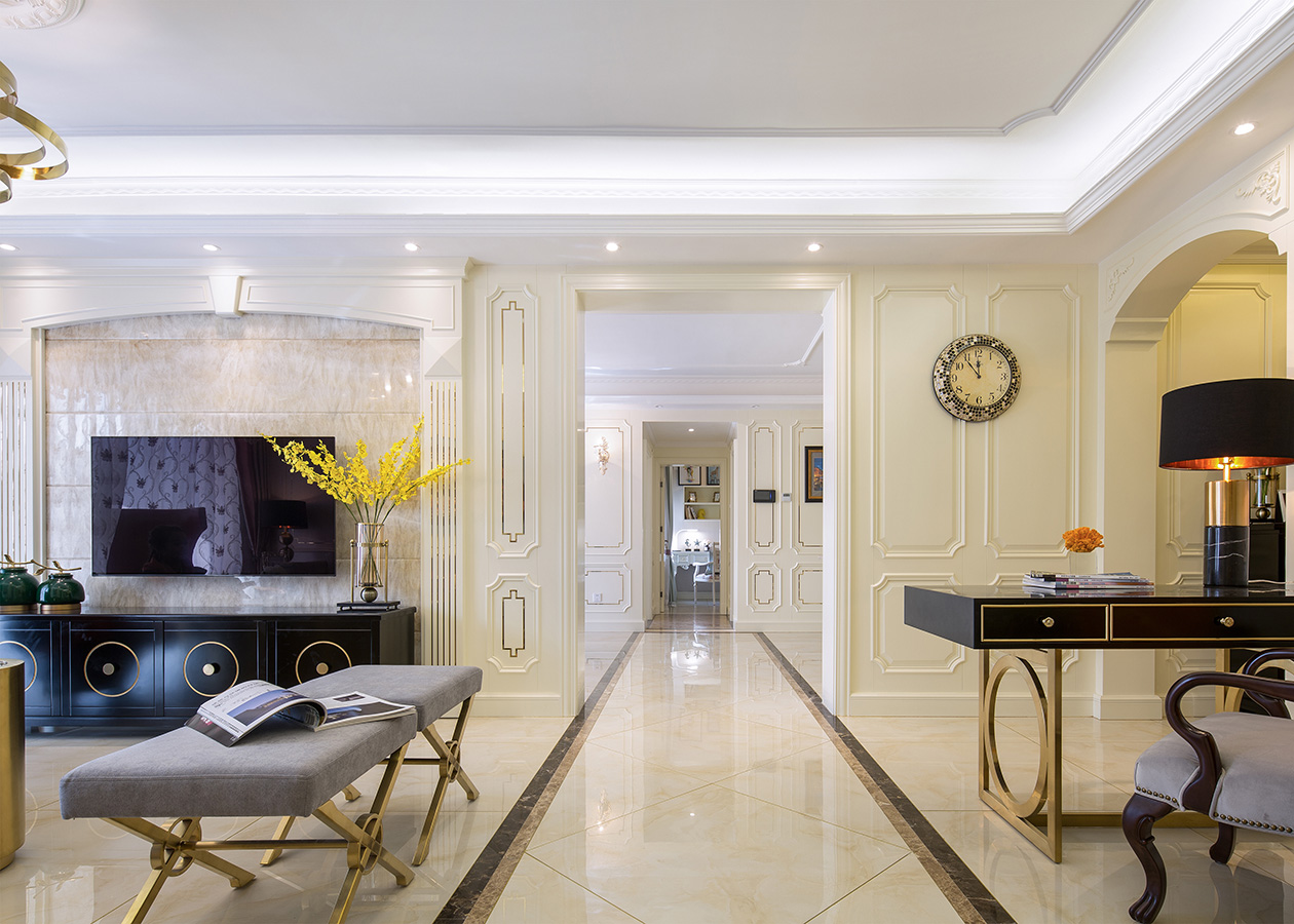 美式輕奢風(fēng)格室內(nèi)設(shè)計家裝案例-走廊