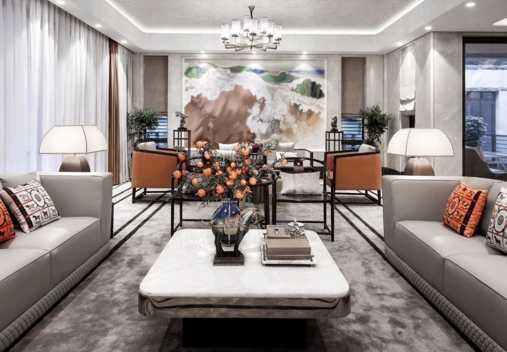 佛山市朝安金茂悅現(xiàn)代簡約風格別墅裝修案例