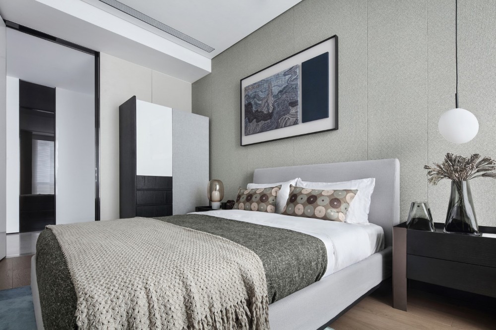 簡約黑白灰風格室內(nèi)設計家裝案例-次臥 簡約黑白灰風格室內(nèi)設計家裝案例-次臥