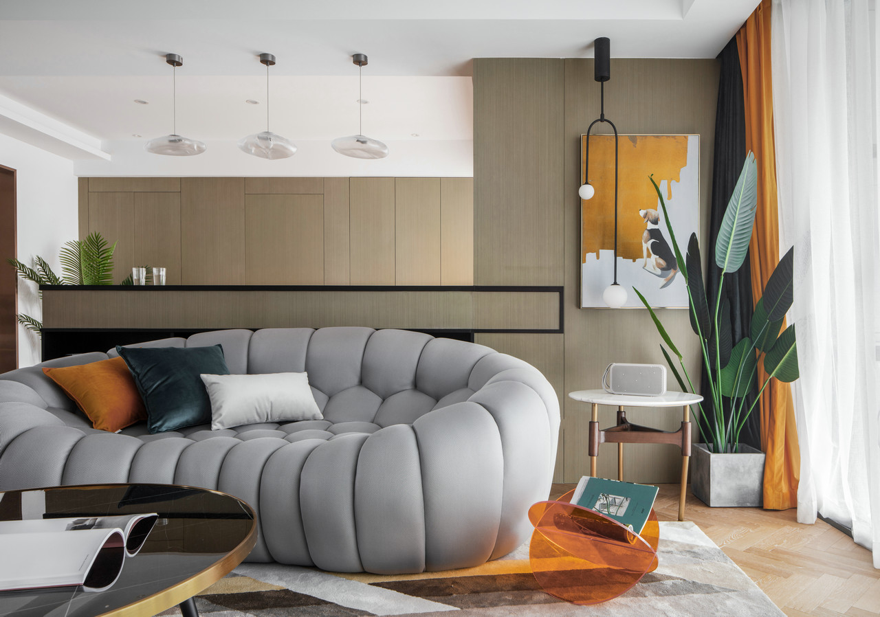 北歐風格家裝設計室內(nèi)裝修效果圖-客廳