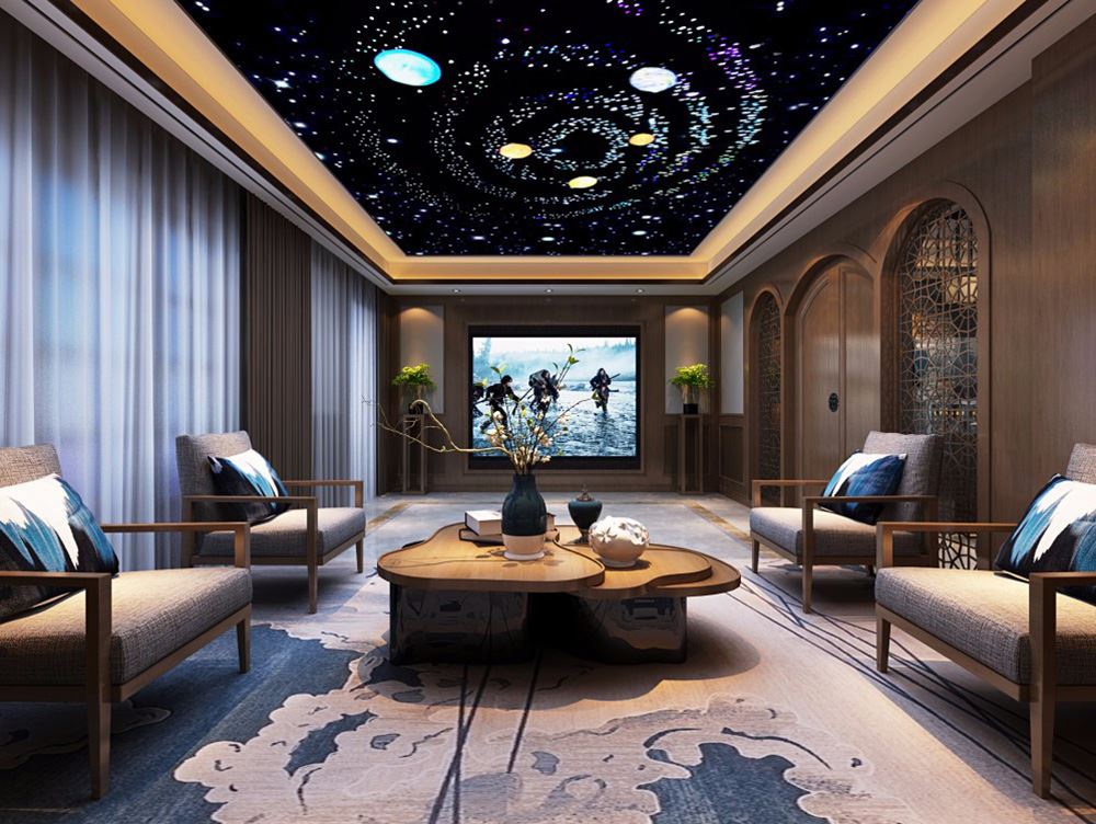 佛山市越秀御湖臺新中式風格別墅裝修案例