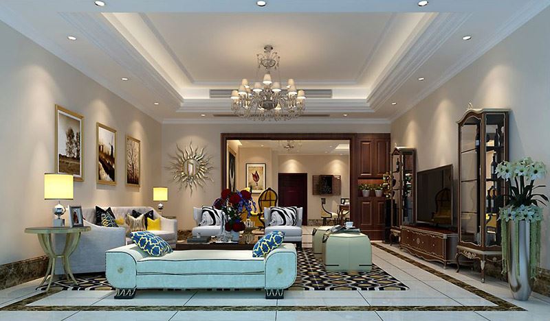 佛山市萬科金域時光(商業(yè))美式風(fēng)格復(fù)式裝修案例