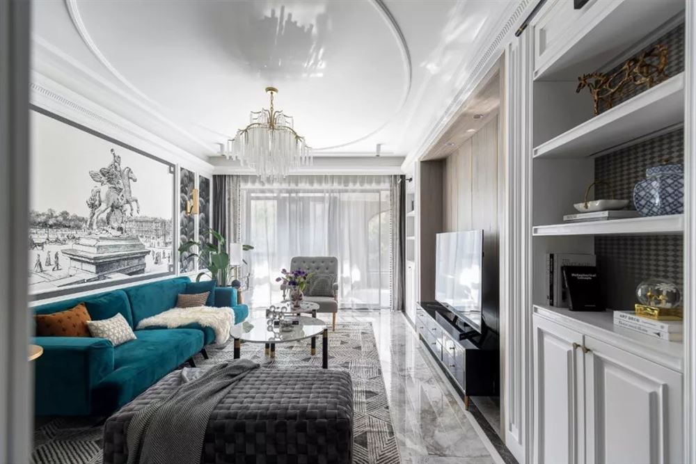 昭通市撫鎮(zhèn)門廣場美式風格三居室裝修案例