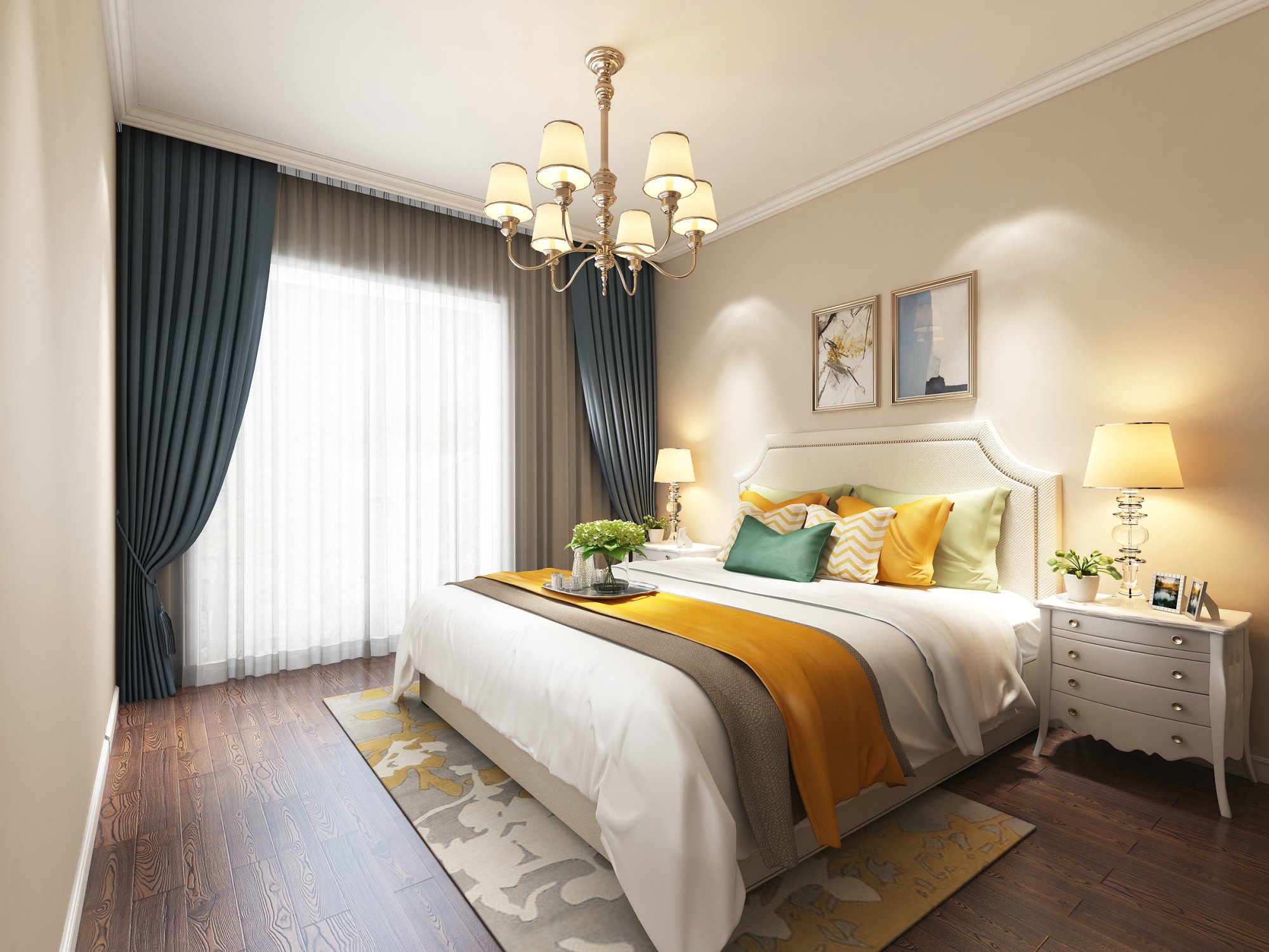 合肥市萬科未來之光歐式風格三居室裝修案例