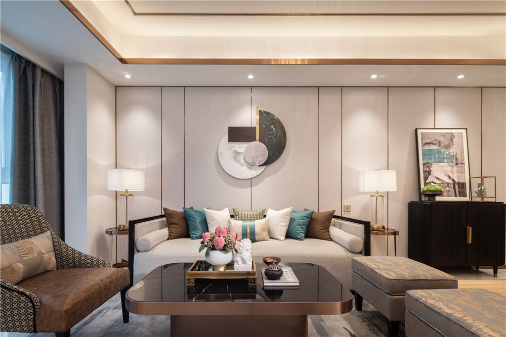 江門市東富花園新中式風(fēng)格別墅裝修案例