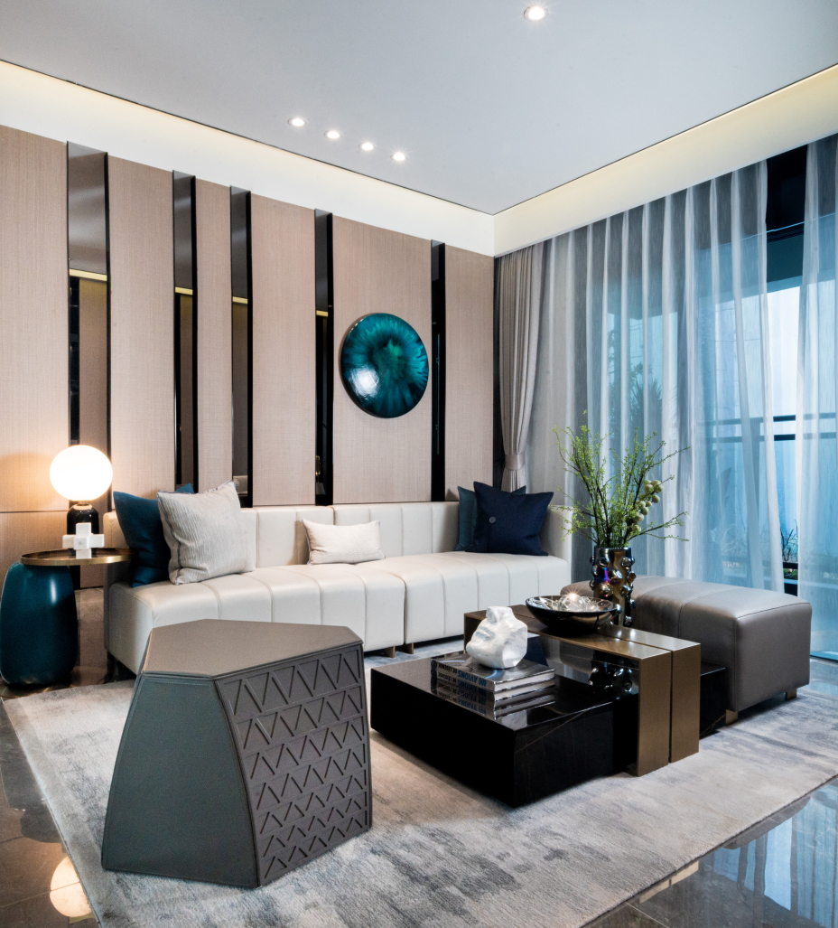 低調(diào)輕奢風(fēng)格室內(nèi)家裝案例效果圖-客廳 低調(diào)輕奢風(fēng)格室內(nèi)家裝案例效果圖-客廳