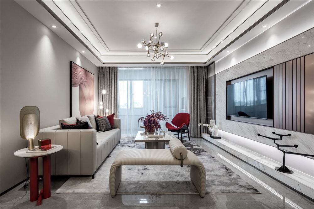 佛山市碧桂園&middot;鳳凰灣新中式風格四居室裝修案例