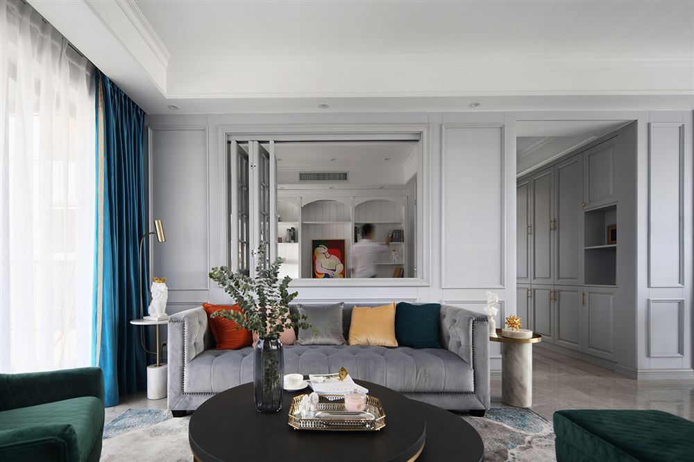 江門(mén)市綠茵高爾夫美式風(fēng)格三居室裝修案例