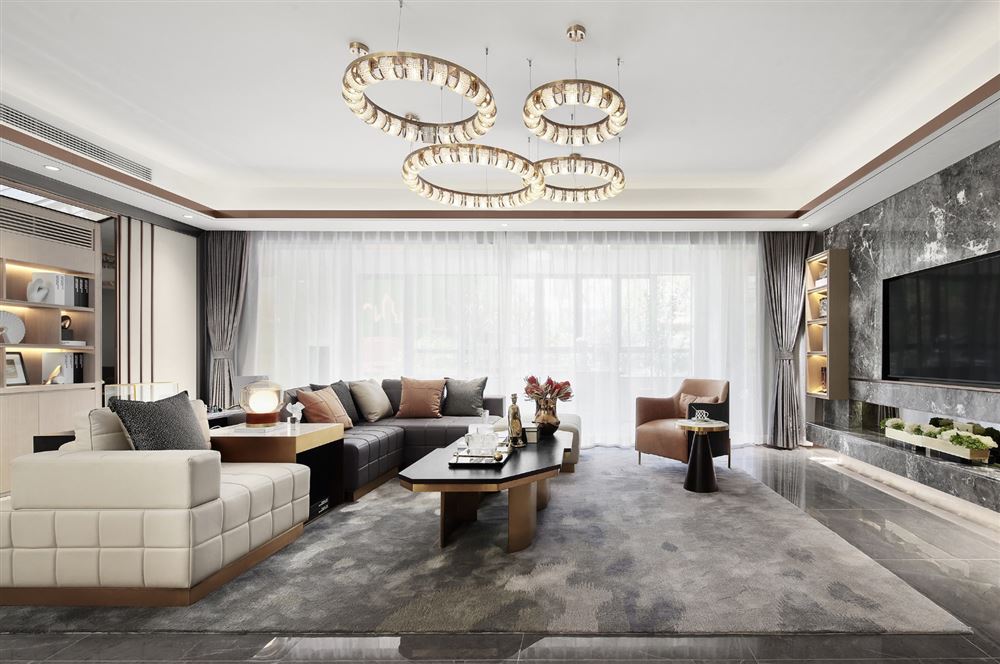 佛山市龍光天宸輕奢風格四居室裝修案例