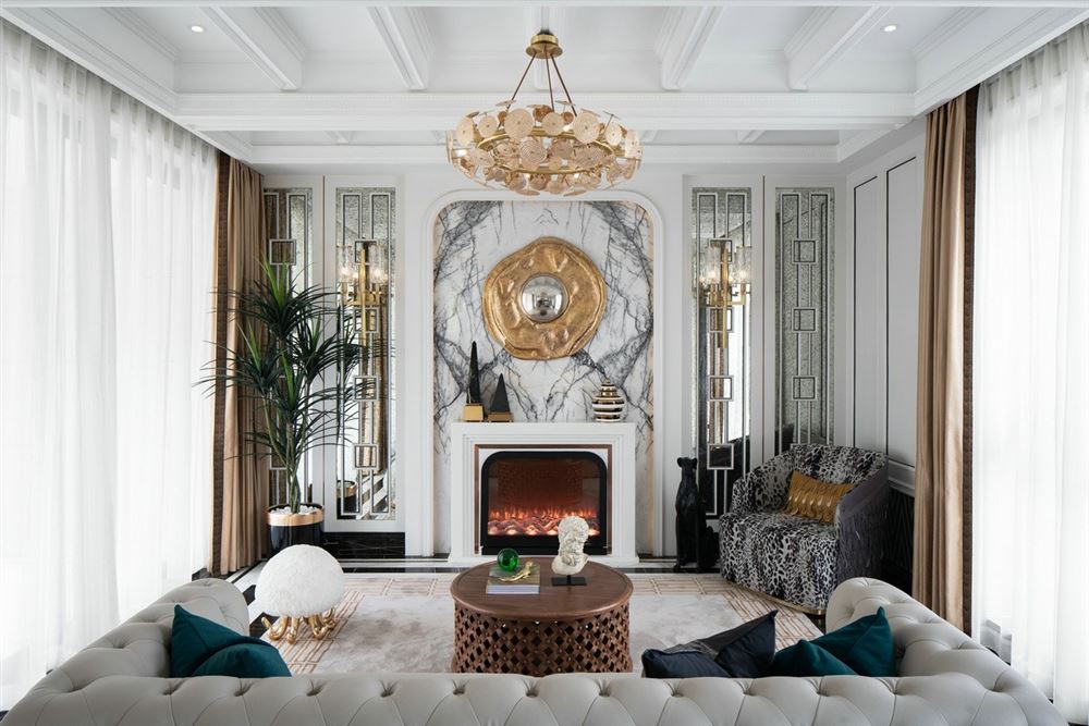 佛山市海倫堡菁華府輕奢風格四居室裝修案例