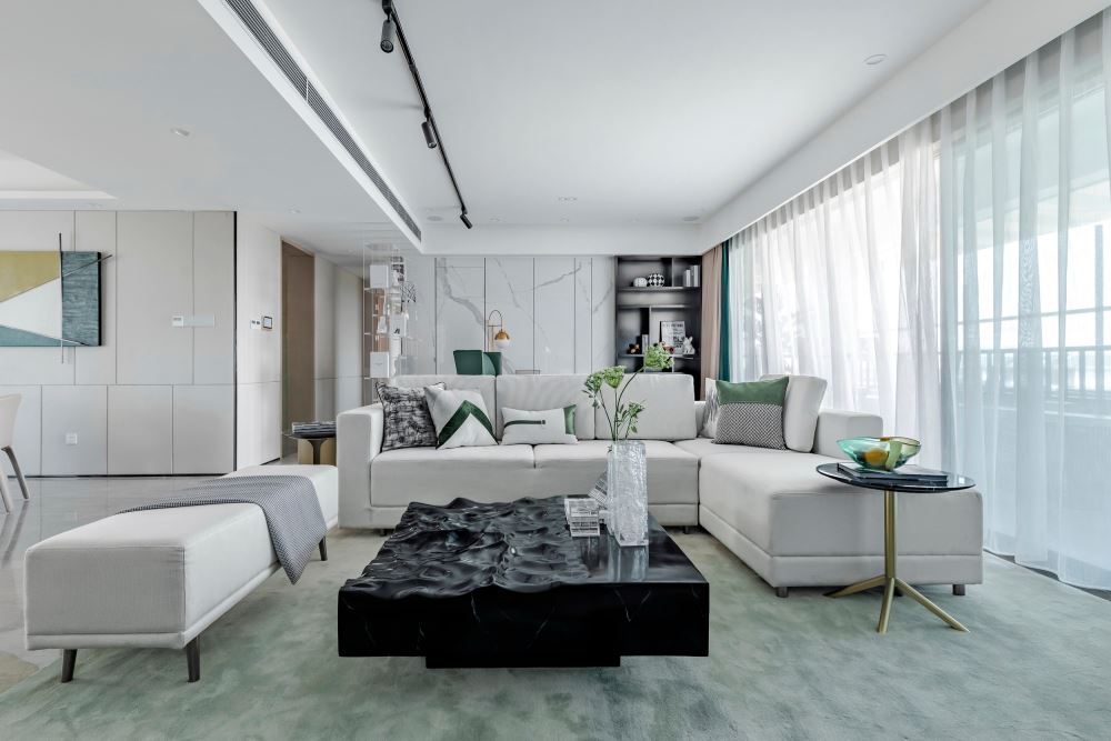 佛山市卓越蔚藍(lán)星宸輕奢風(fēng)格四居室裝修案例