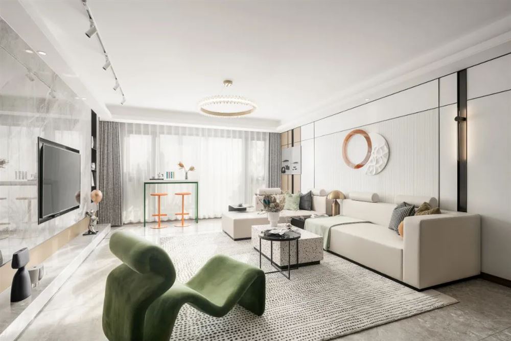 佛山市世茂弘陽(yáng)綠島湖公館現(xiàn)代簡(jiǎn)約風(fēng)格三居室裝修案例