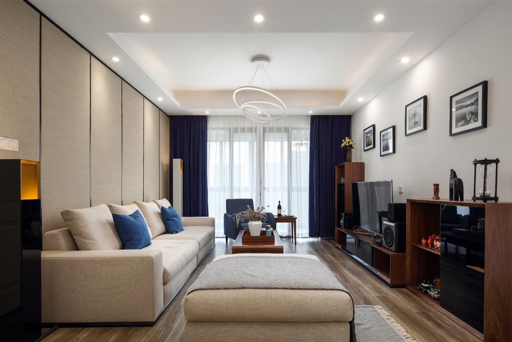 廣州市保利公園九里新中式風(fēng)格三居室裝修案例